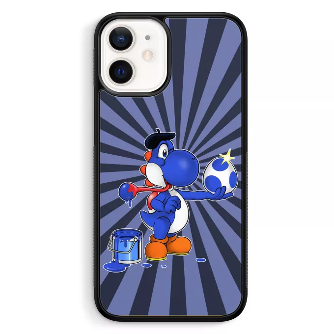 Custodia per iPhone 12 Mini (5.4) Paoridia Yoshi Yoshi blu