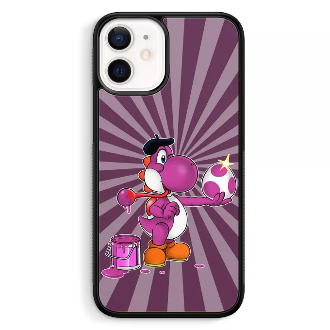 iPhone 12 Mini (5.4) Phone Case Parody of Yoshi Purple Yoshi