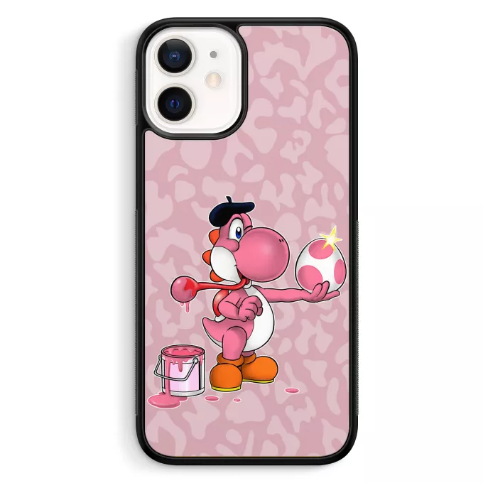 Custodia per iPhone 12 Mini (5.4) Paoridia Yoshi Yoshi rosa
