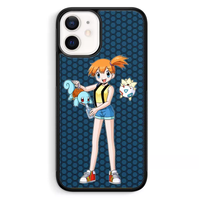 Fodral för iPhone 12 Mini (5.4) Parodi Pokémon Togepi, Squirtle och Misty