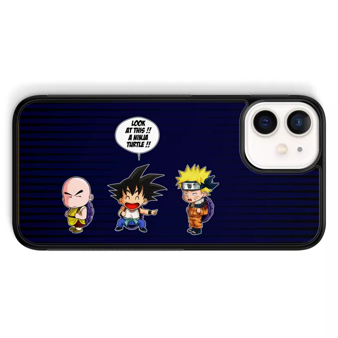 Funda para iPhone 12 Mini (5.4) Parodia Naruto Son Gokū, Kuririn y Naruto