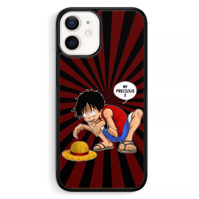 iPhone 12 Mini (5.4) Phone Case Parody of One Piece Luffy and Gollum - My Precious