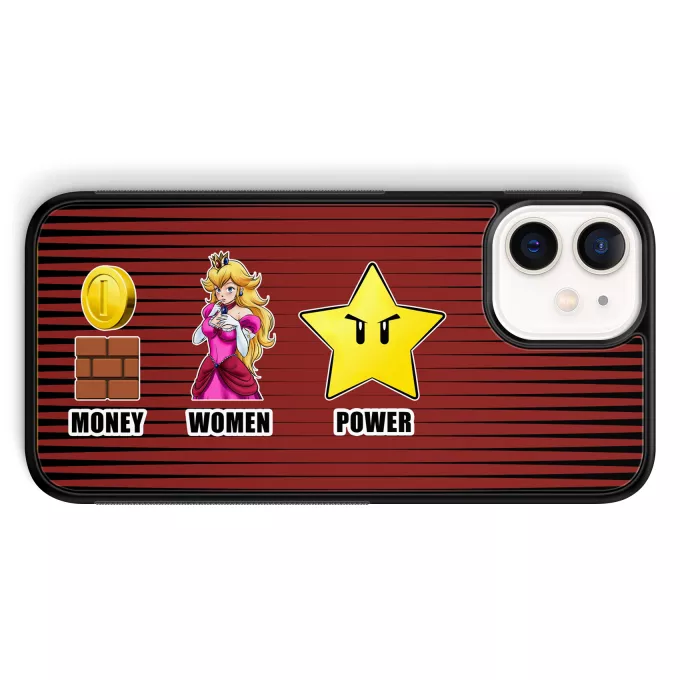 Funda para iPhone 12 Mini (5.4) Parodia Super Mario Mario - Women, Money and Power