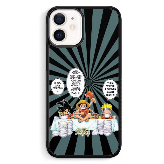 iPhone 12 Mini (5.4) Phone Case Parody of Naruto Son Goku, Naruto and Luffy