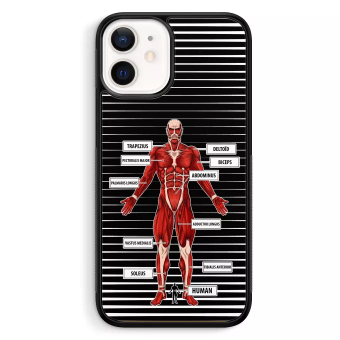 iPhone 12 Mini (5.4) Phone Case Parody of Attack on Titan The colossal Titan
