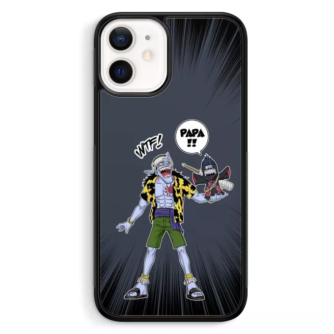Coque pour téléphone portable iPhone 12 Mini (5.4) Parodie Naruto Papa... WTF !! - Arlong, Kisame