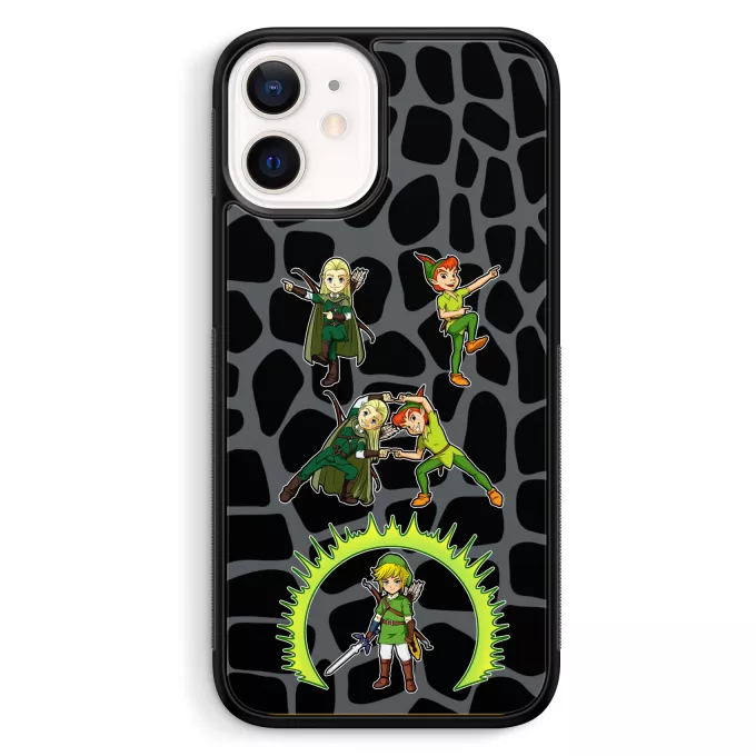 Estojo iPhone 12 Mini (5.4) Paródia Zelda Link e Legolas