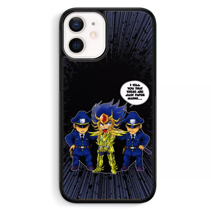 iPhone 12 Mini (5.4) Phone Case Parody of Knights of the Zodiac - Saint Seiya Cancer Deathmask