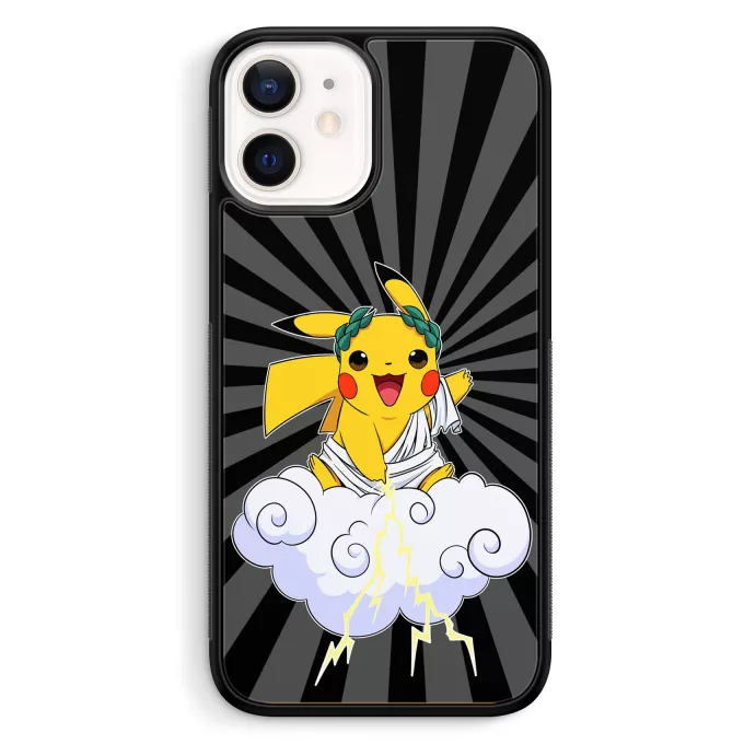 iPhone 12 Mini (5.4) Phone Case Parody of Pokémon Pikachu et Zeus