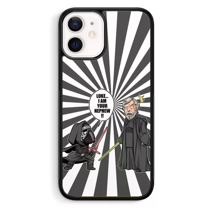 iPhone 12 Mini (5.4) Phone Case Parody of Star Wars Kylo Ren And Luke Skywalker