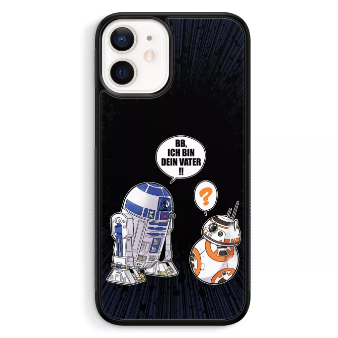iPhone 12 Mini (5.4) Handyhülle Parodie auf Star Wars R2-D2 und BB-8