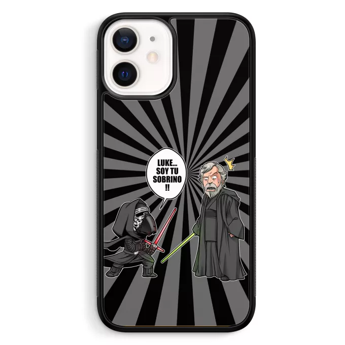 Funda para iPhone 12 Mini (5.4) Parodia Star Wars Luke Skywalker y Kylo Ren