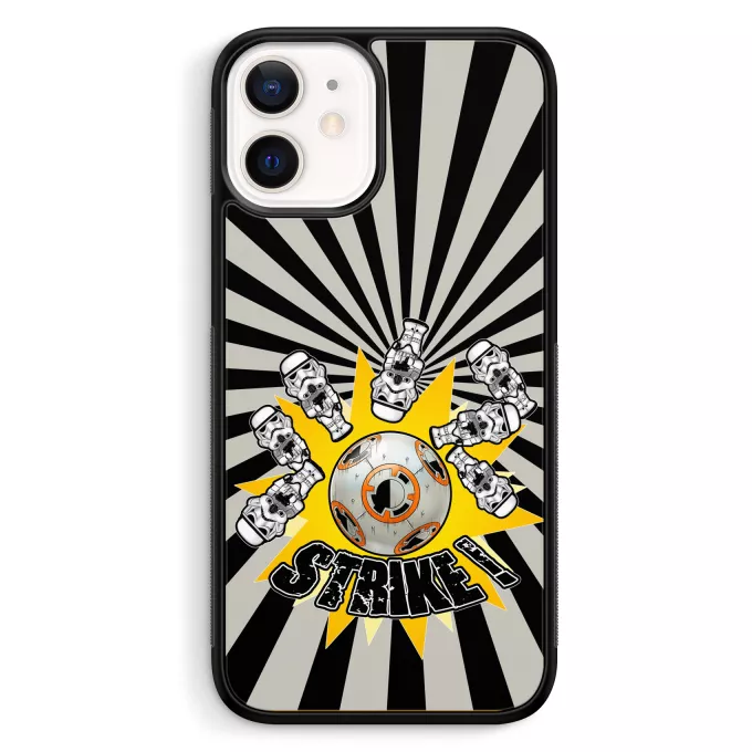 Funda para iPhone 12 Mini (5.4) Parodia Star Wars BB-8 y de los Stomtroopers