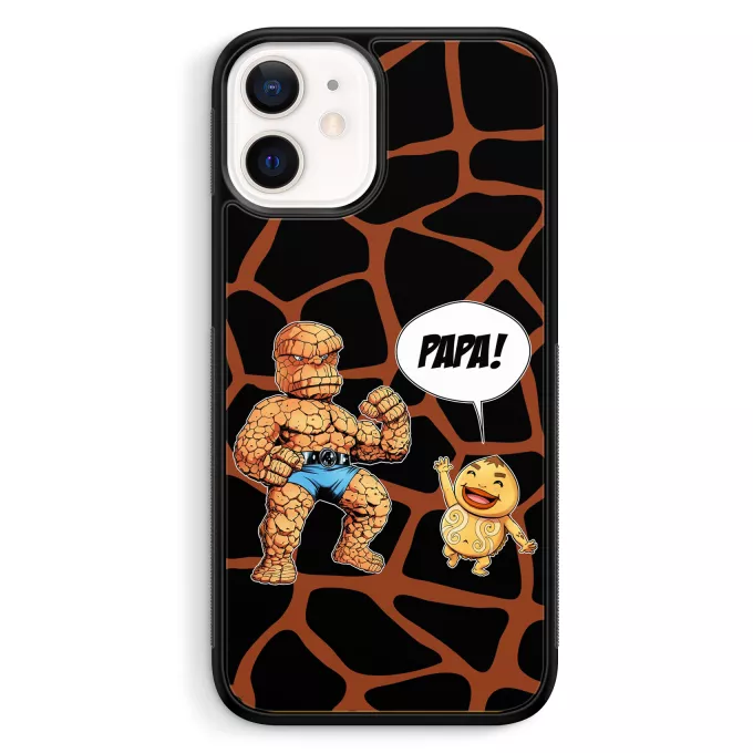 Coque pour téléphone portable iPhone 12 Mini (5.4) Parodie Zelda Un papa solide comme un roc ! - La Chose des 4 Fantastiques et un Goron