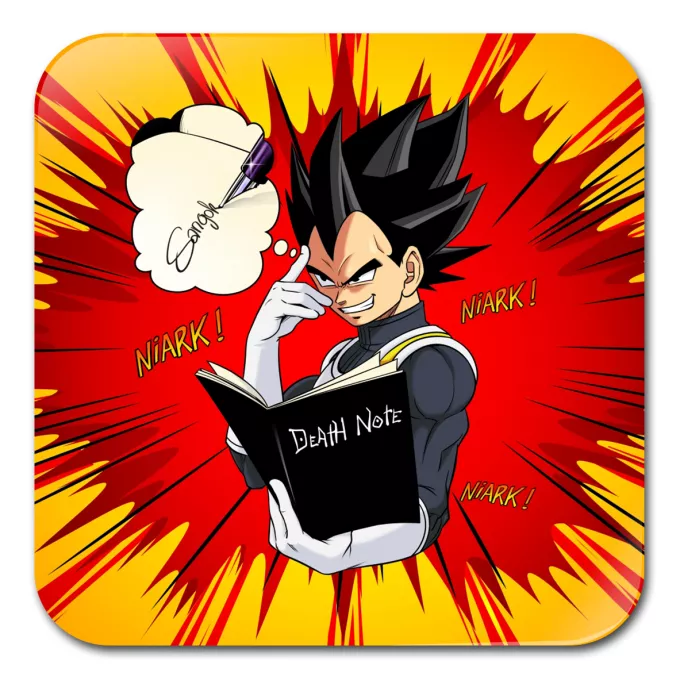 Sous-Bock Parodie Dragon Ball Super Une idée fixe... - Végéta de Dragon Ball Super, le Death Note