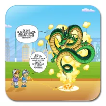 Sous-Verre en bois Shenron « La Pétanque, c'est sacré ! » – Parodie Dragon Ball Z