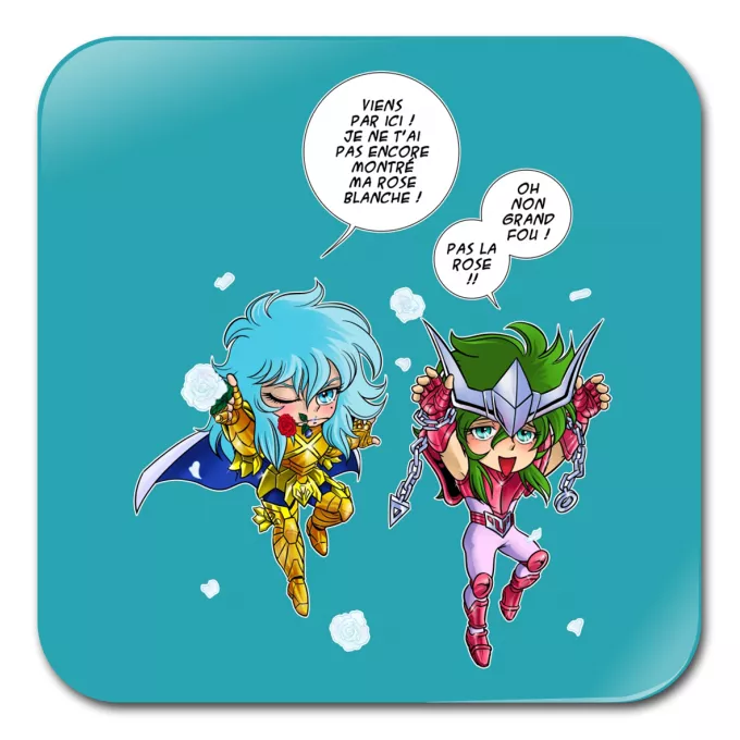 Sous-Bock Parodie Saint Seiya Faisons l'Amour, pas la Guerre !! - Shun d'Andromède, Aphrodite des Poissons