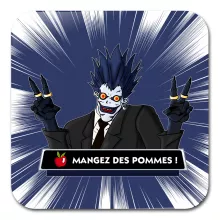 Sous-Verre en bois Ryuk « Mangez des Pommes ! » – Parodie Death Note