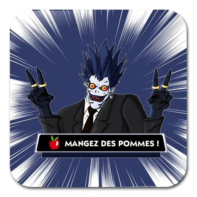 Sous-Bock Parodie Death Note Mangez des Pommes ! - Ryuk le shinigami
