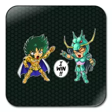 Capricorn Shura Onderzetter “Capricorn Shura en Dragon Shiryu” – Saint Seiya parodie