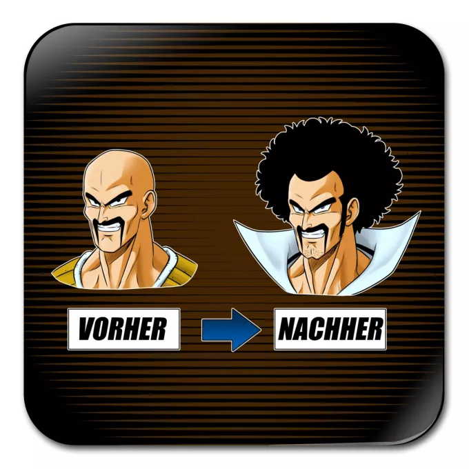 Untersetzer Parodie auf Dragon Ball Z - DBZ Nappa und Mr Satan