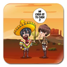 Mikasa Ackerman Coaster “Mikasa Ackerman and Eren Yeager” – Attack on Titan parody