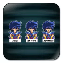 Sous-Verre en bois Ikk « L'illusion du Ikki » – Parodie Saint Seiya