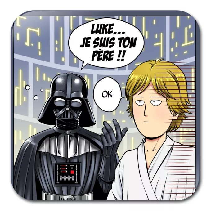Sous-Bock Parodie One-Punch Man Une révélation choquante... ou pas ! - Dark Vador, Saitama dans le rôle de Luke Skywalker