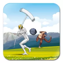Posavasos Zeke Jaeger “Un juego titánico de béisbol” – Parodia de Shingeki no Kyojin
