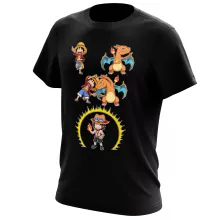 T-shirt Luffy « FIRE FUSION !! » – Parodie One Piece - Pokémon