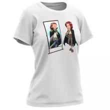 Camiseta Mujer Shanks El Pelirrojo “Shanks El Pelirrojo y Gildarts Clive” – Parodia de One Piece