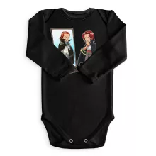 Body bébé manches longues Shanks « Man in the Mirror ! » – Parodie One Piece