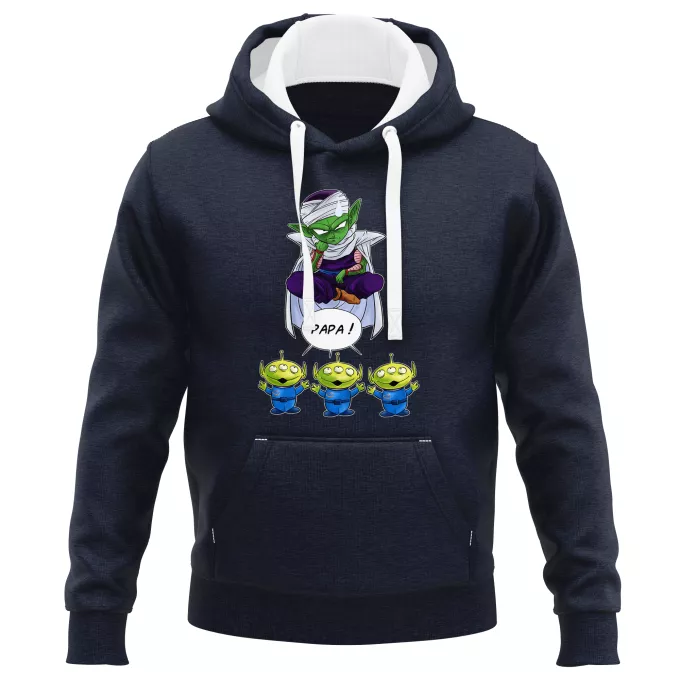 Sweat-shirts à Capuche PREMIUM Parodie Dragon Ball Z - DBZ Papa !! - Piccolo aka Satan Petit Coeur, les Aliens