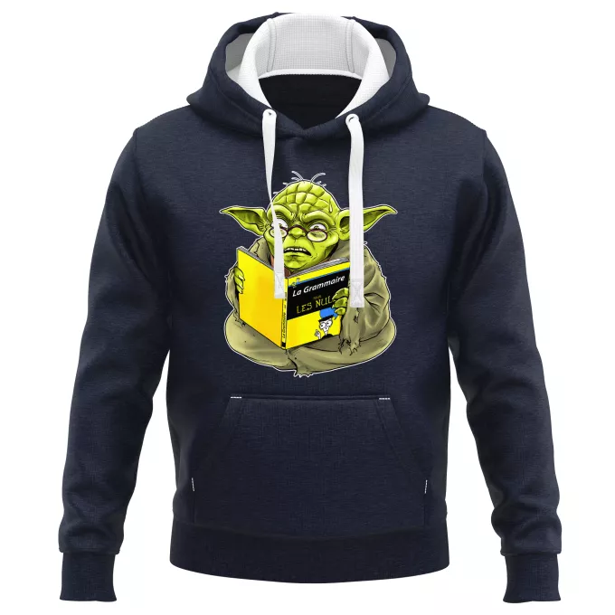 Sweat-shirts à Capuche PREMIUM Parodie Star Wars En grammaire, un zéro, il est... :) - Yoda