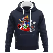 Sweat-Shirt à capuche Mario « Kart Fighter - Player 1 » – Parodie Mario Kart
