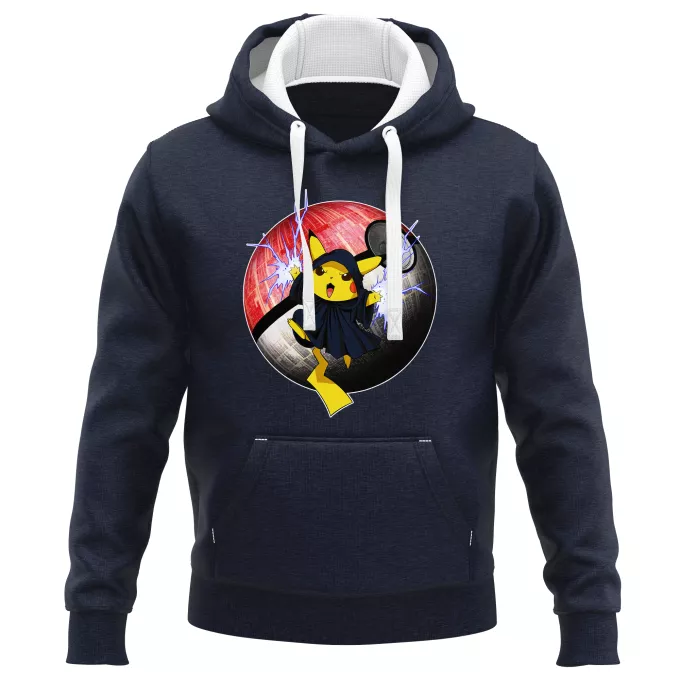 Camisolas com capuz PREMIUM Paródia Pokémon Pikachu e Darth Sidious