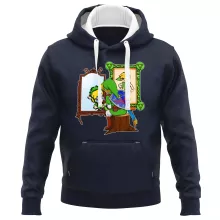 Camisola com capuz Link “Norman Rockwell style” – Zelda de parodia