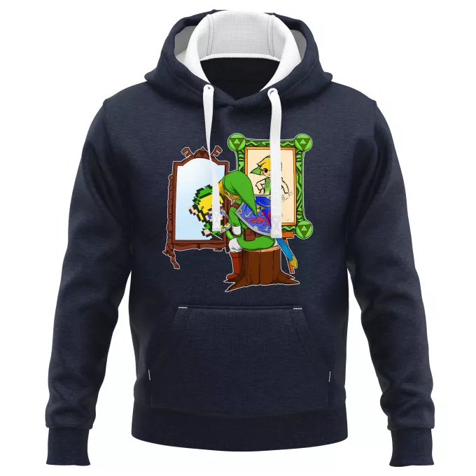 Camisolas com capuz PREMIUM Paródia Zelda Link - Norman Rockwell style