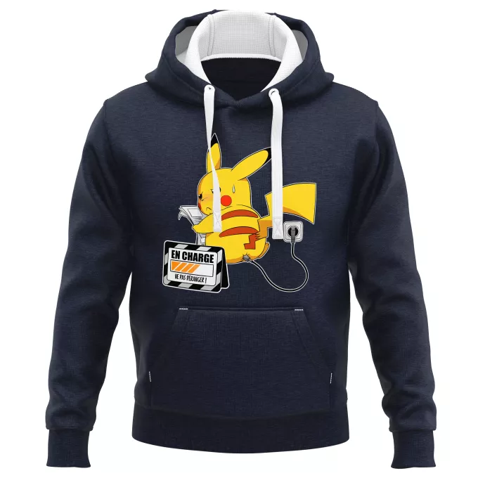 Sweat-shirts à Capuche PREMIUM Parodie Pokémon En Charge... Ne pas déranger ! - Pikachu