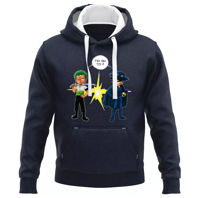 Sweat-shirts à Capuche PREMIUM Parodie One Piece D'un Z qui veut dire... - Zorro Roronoa