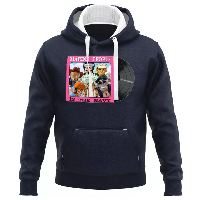 PREMIUM Kapuzenpullover Parodie auf One Piece Garp, Akainu, Aokiji, Kizaru, Sengoku und Smoker