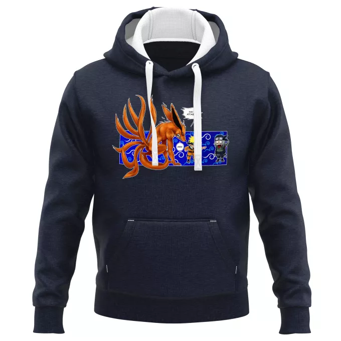 Felpe con cappuccio PREMIUM Paoridia Naruto Naruto e Kyubi