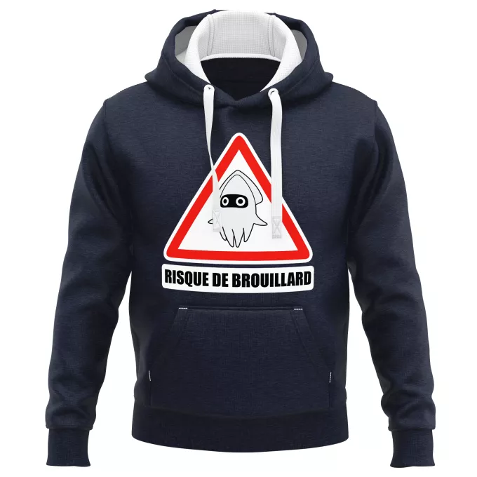 Sweat-shirts à Capuche PREMIUM Parodie Mario Kart Risque de Brouillard ! - Poulba le Poulpe Masqué