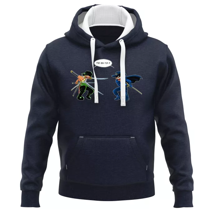 Sweat-shirts à Capuche PREMIUM Parodie One Piece D'un Z qui veut dire... (Version qui dégénère :) - Zoro Roronoa