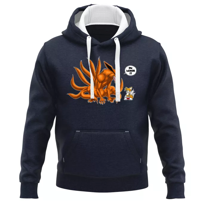 PREMIUM Kapuzenpullover Parodie auf Naruto Tails und Kyubi - Kurama