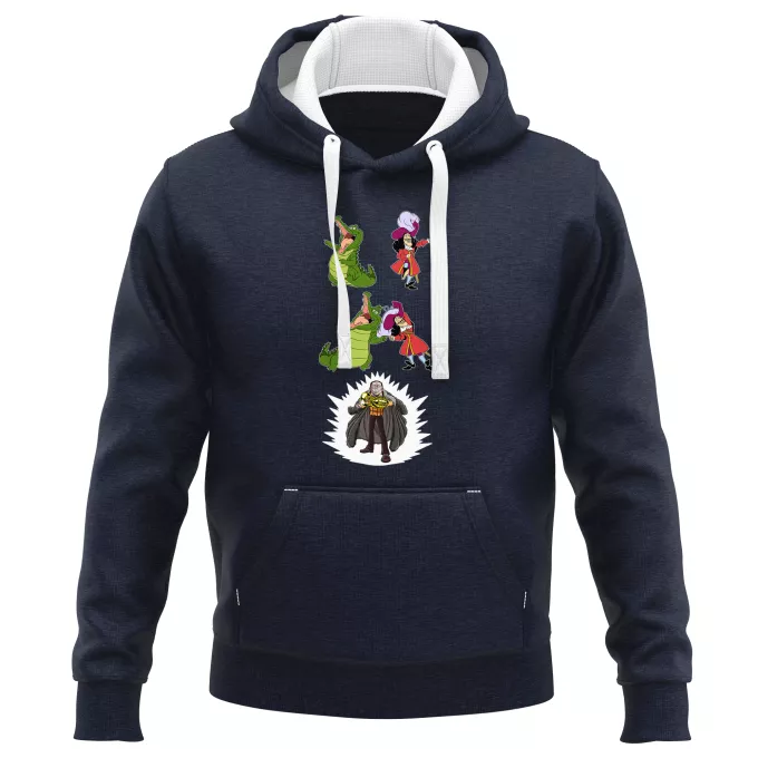 Camisolas com capuz PREMIUM Paródia One Piece Capitão Gancho e Crocodile