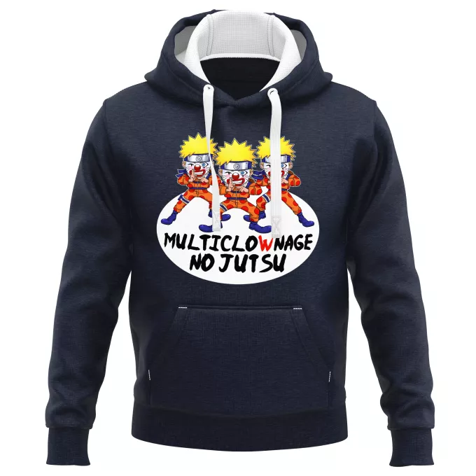 Sweat-shirts à Capuche PREMIUM Parodie Naruto Multiclownage No Jutsu !! - Naruto Multiclonage