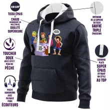 Sweat-Shirt à capuche Sanji « ça se passe comme ça chez les dragueurs... » – Parodie One Piece