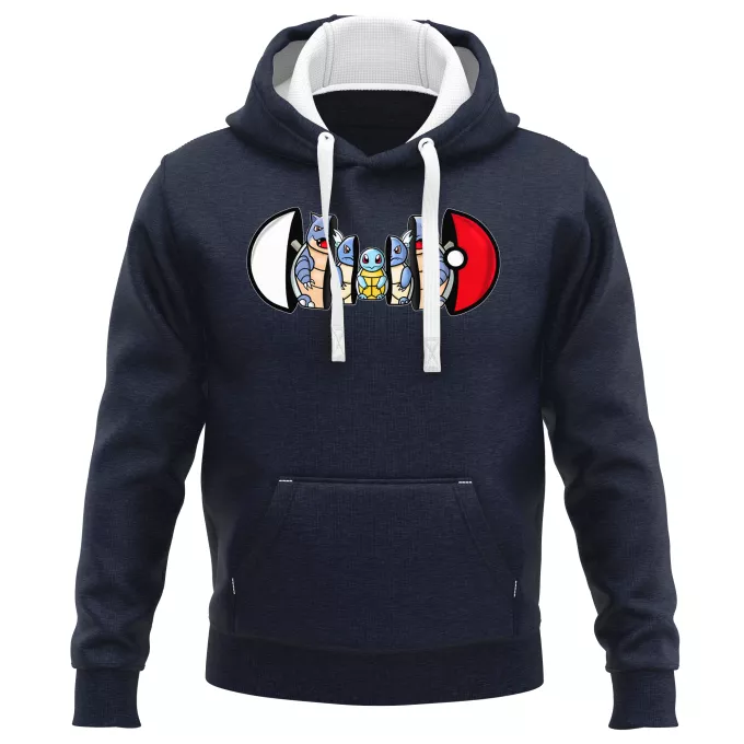 Tröjor PREMIUM med huva Parodi Pokémon Squirtle, Wartortle och Blastoise
