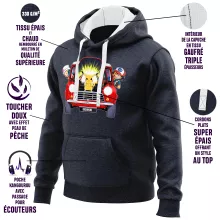 Pikachu Kapuzenpullover “Pikachu, Ash und Down” – Parodie auf Pokémon